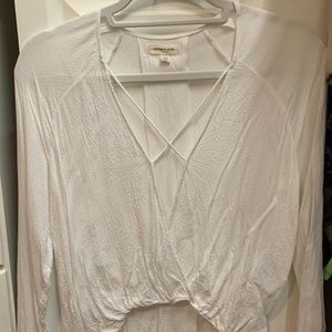 Cross front flowy shirt by silence and noise